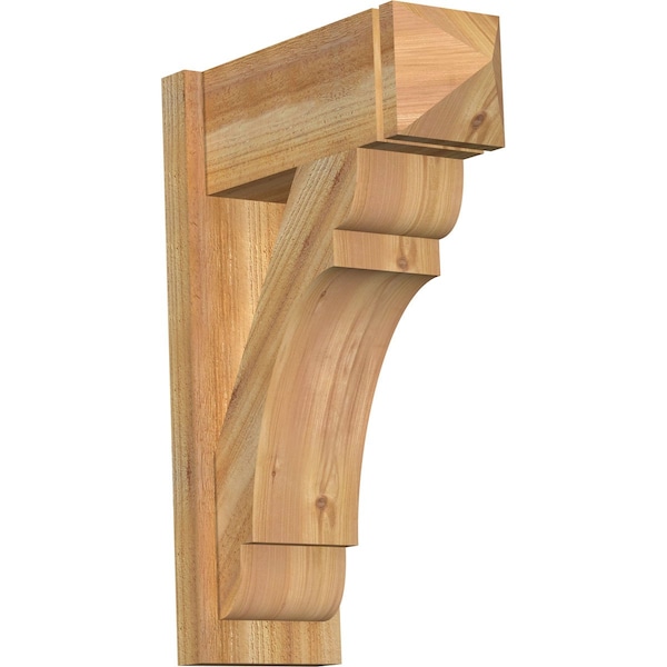 Ekena Millwork Olympic Rough Sawn Arts and Crafts Outlooker, Western Red Cedar, 8"W x 20"D x 28"H OUT08X20X28OLY03RWR - main
